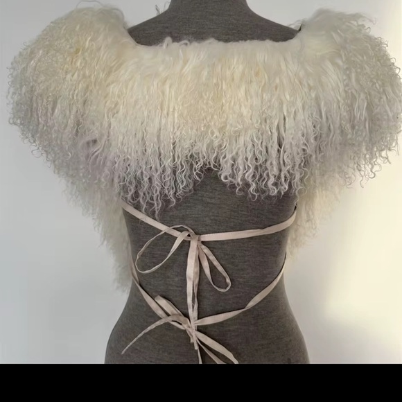 Mongolian Fur Open Back Strap Top - Picture 3 of 9